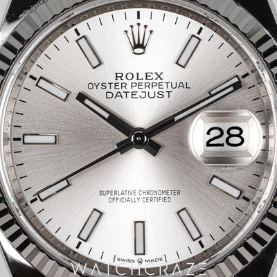 2024 ROLEX DATEJUST WHITE DIAL FLUTED JUIBLEE 36MM 126234