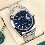 2025 ROLEX DATEJUST BLUE DIAL SMOOTH OYSTER 41MM 126300
