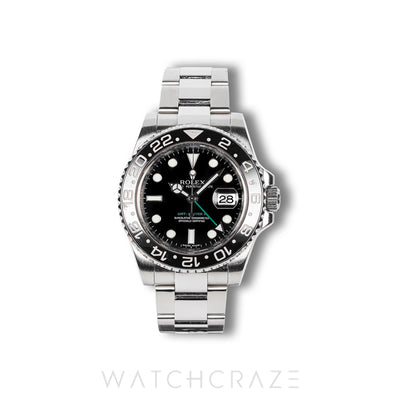 2008 ROLEX GMT MASTER II GREEN ARROW 40MM 116710LN