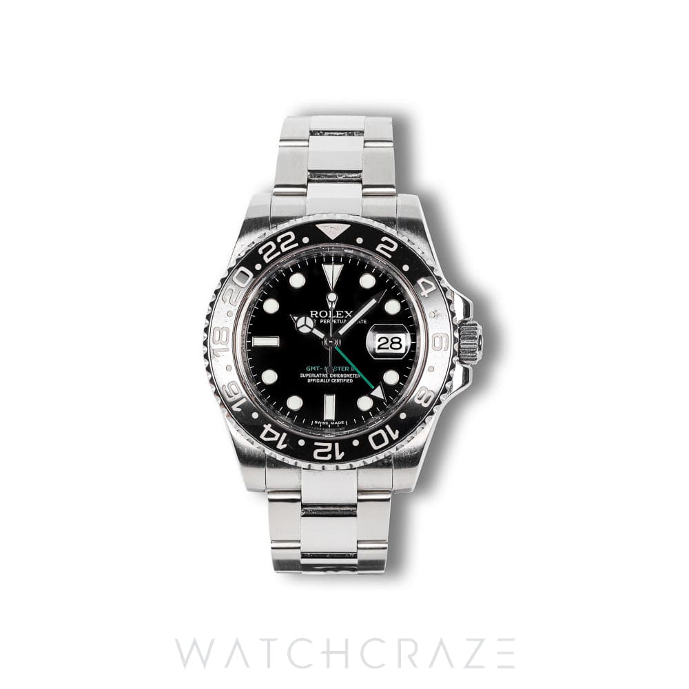 2008 ROLEX GMT MASTER II GREEN ARROW 40MM 116710LN
