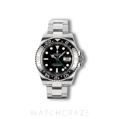 2008 ROLEX GMT MASTER II GREEN ARROW 40MM 116710LN