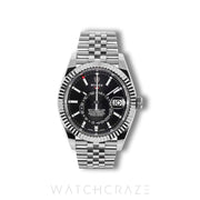 2021 ROLEX SKY-DWELLER BLACK DIAL FLUTED JUBILEE 42MM 326934