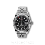2021 ROLEX SKY-DWELLER BLACK DIAL FLUTED JUBILEE 42MM 326934