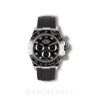 2021 ROLEX COSMOGRAPH DAYTONA WHITE GOLD DIAMOND MARKERS 40MM 116519LN