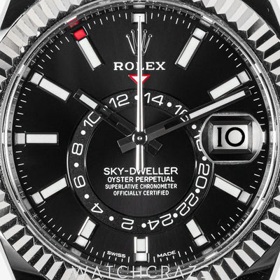 2021 ROLEX SKY-DWELLER BLACK DIAL FLUTED JUBILEE 42MM 326934