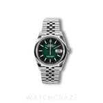 2026 ROLEX DATEJUST OMBRE GREEN SMOOTH JUBILEE 36MM 126200