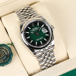 2026 ROLEX DATEJUST OMBRE GREEN SMOOTH JUBILEE 36MM 126200