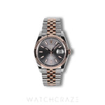 2024 ROLEX DATEJUST TWO TONE ROSE GOLD AND STEEL GREY DIAL 36MM 126231