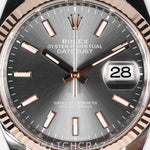 2024 ROLEX DATEJUST TWO TONE ROSE GOLD AND STEEL GREY DIAL 36MM 126231