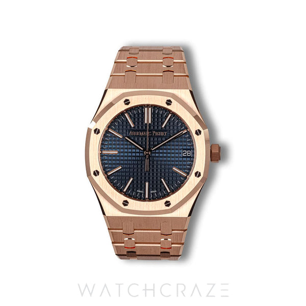 2025 AUDEMARS PIGUET ROYAL OAK ROSE GOLD BLUE DIAL 41MM 15510OR.OO.1320OR.03