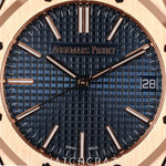 2025 AUDEMARS PIGUET ROYAL OAK ROSE GOLD BLUE DIAL 41MM 15510OR.OO.1320OR.03