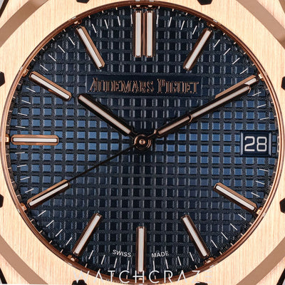 2025 AUDEMARS PIGUET ROYAL OAK ROSE GOLD BLUE DIAL 41MM 15510OR.OO.1320OR.03