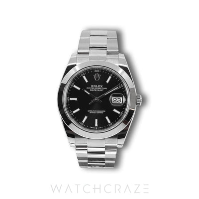 2020 ROLEX DATEJUST BLACK DIAL 41MM 126300