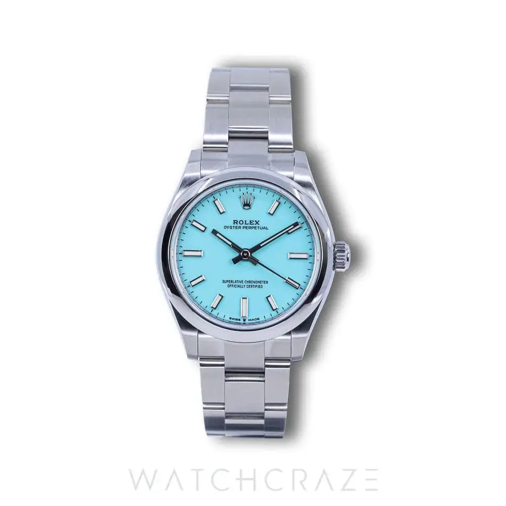 2021 ROLEX OYSTER PERPETUAL TIFFANY TURQUOISE DIAL 31MM 277200