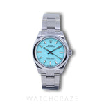 2021 ROLEX OYSTER PERPETUAL TIFFANY TURQUOISE DIAL 31MM 277200