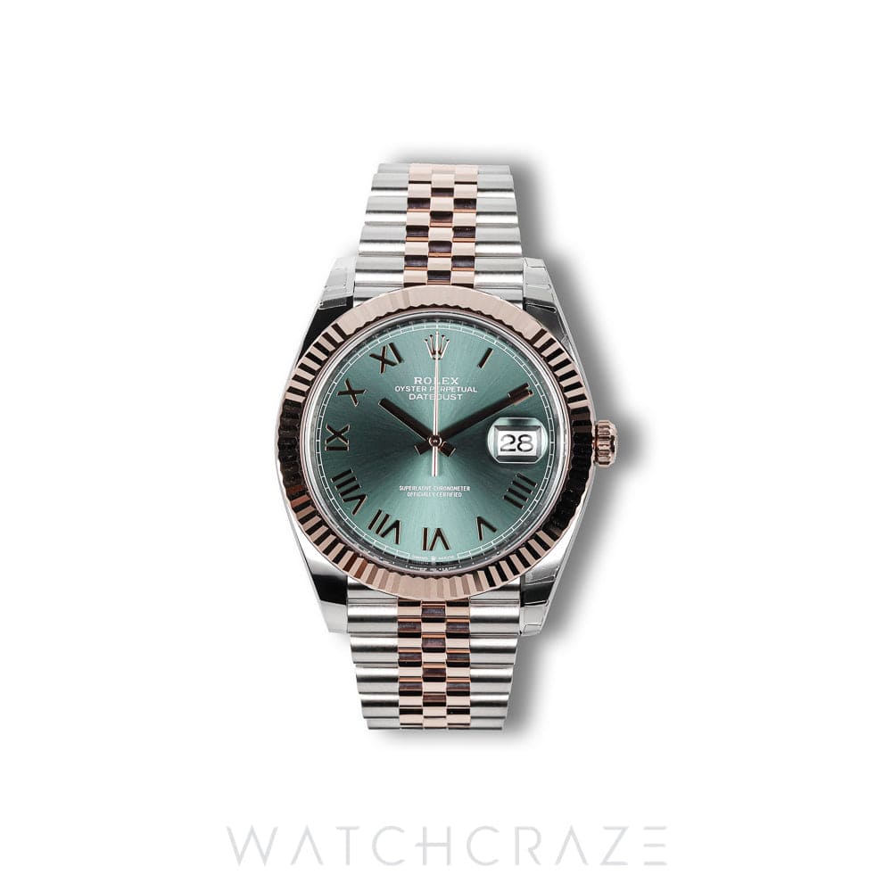 2026 ROLEX DATEJUST TWO TONE ROSE GOLD AND STEEL OLIVE DIAL 40MM 126331