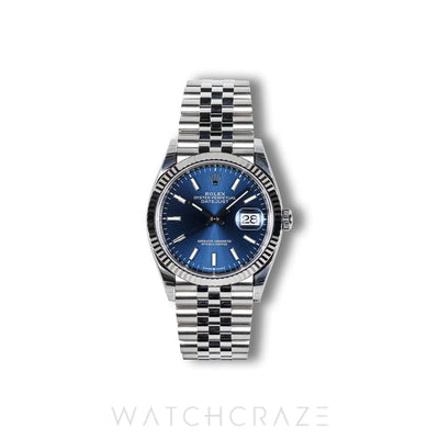 2026 ROLEX DATEJUST FLUTED JUBILEE BLUE DIAL 36MM