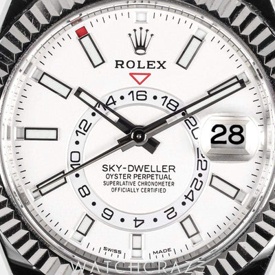 2023 ROLEX SKY-DWELLER WHITE DIAL 42MM 326934