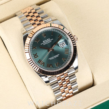 2026 ROLEX DATEJUST TWO TONE ROSE GOLD AND STEEL OLIVE DIAL 40MM 126331