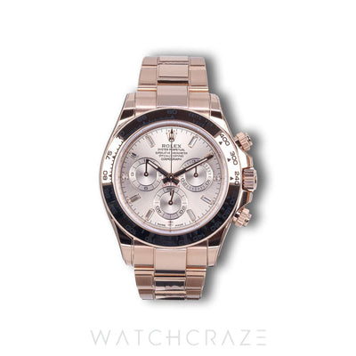 ROLEX COSMOGRAPH DAYTONA ROSE GOLD SUNDUST DIAL 40MM 116505