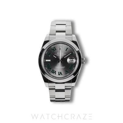 2024 ROLEX DATEJUST SMOOTH OYSTER WIMBLEDON DIAL 41MM 126300