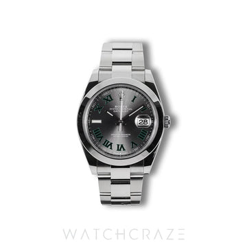 2024 ROLEX DATEJUST SMOOTH OYSTER WIMBLEDON DIAL 41MM 126300