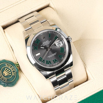 2024 ROLEX DATEJUST SMOOTH OYSTER WIMBLEDON DIAL 41MM 126300