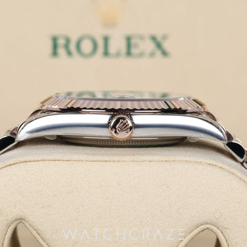 2026 ROLEX DATEJUST TWO TONE ROSE GOLD AND STEEL OLIVE DIAL 40MM 126331