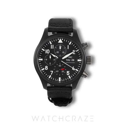 2022 IWC PILOTS WATCH CHRONOGRAPH TOP GUN BLACK DIAL 44.5MM IW389101