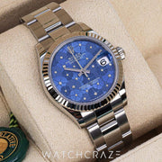 2023 ROLEX DATEJUST BLUE FLORAL MOTIF DIAL 31MM 278274