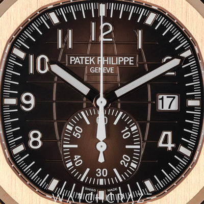 2025 PATEK PHILIPPE AQUANAUT CHRONOGRAPH ROSE GOLD BROWN DIAL 42MM 5968R