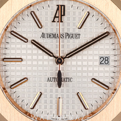 2018 AUDEMARS PIGUET ROYAL OAK ROSE GOLD WHITE DIAL 39MM 15300.OR.OO.D088CR.02