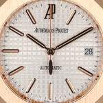 2018 AUDEMARS PIGUET ROYAL OAK ROSE GOLD WHITE DIAL 39MM 15300.OR.OO.D088CR.02