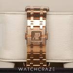2018 AUDEMARS PIGUET ROYAL OAK ROSE GOLD WHITE DIAL 39MM 15300.OR.OO.D088CR.02