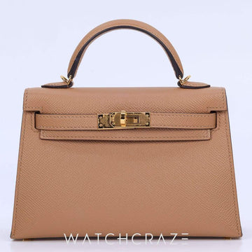 2022 HERMES MINI KELLY CHAI VEAU EPSOM