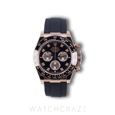 2025 ROLEX DAYTONA COSMOGRAPH ROSE GOLD BLACK DIAL 40MM 126515LN