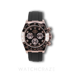 2025 ROLEX DAYTONA COSMOGRAPH DIAMOND MARKERS BLACK DIAL 40MM 126515LN
