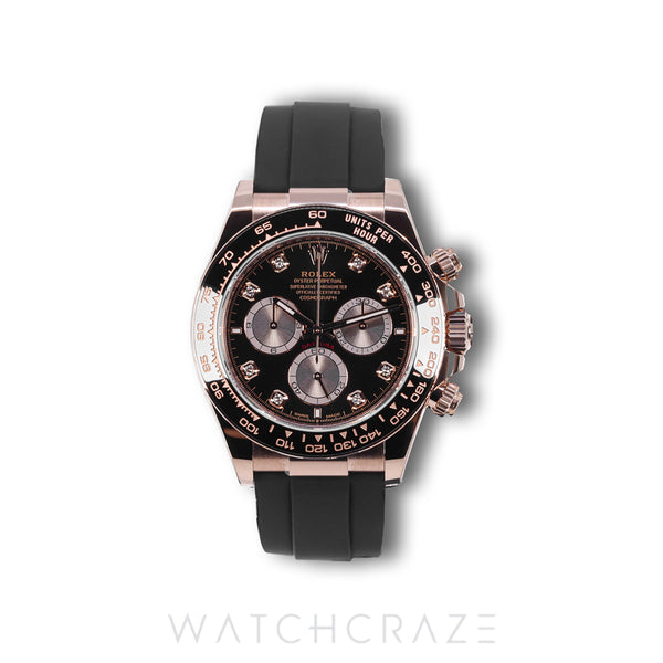 2025 ROLEX DAYTONA COSMOGRAPH DIAMOND MARKERS BLACK DIAL 40MM 126515LN