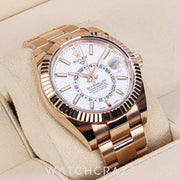 2023 ROLEX SKY-DWELLER ROSE GOLD WHITE DIAL 42MM 326935