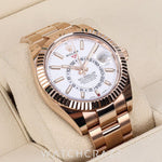 2023 ROLEX SKY-DWELLER ROSE GOLD WHITE DIAL 42MM 326935