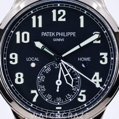 2019 PATEK PHILIPPE PILOT TRAVEL TIME WHITE GOLD 42MM 5524G-001