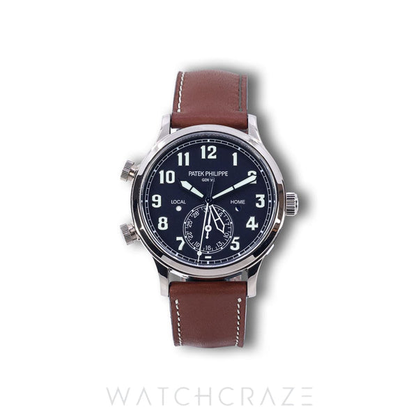 2019 PATEK PHILIPPE PILOT TRAVEL TIME WHITE GOLD 42MM 5524G-001