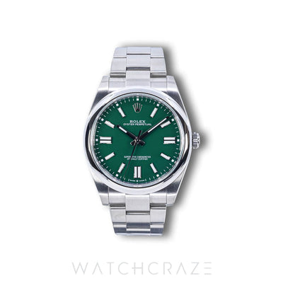 2024 ROLEX OYSTER PERPETUAL GREEN DIAL 41MM 124300