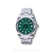 2024 ROLEX OYSTER PERPETUAL GREEN DIAL 41MM 124300