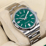 2023 ROLEX OYSTER PERPETUAL GREEN DIAL 41MM 124300
