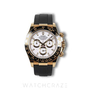 2020 ROLEX COSMOGRAPH DAYTONA YELLOW GOLD WHITE DIAL 40MM 116518LN