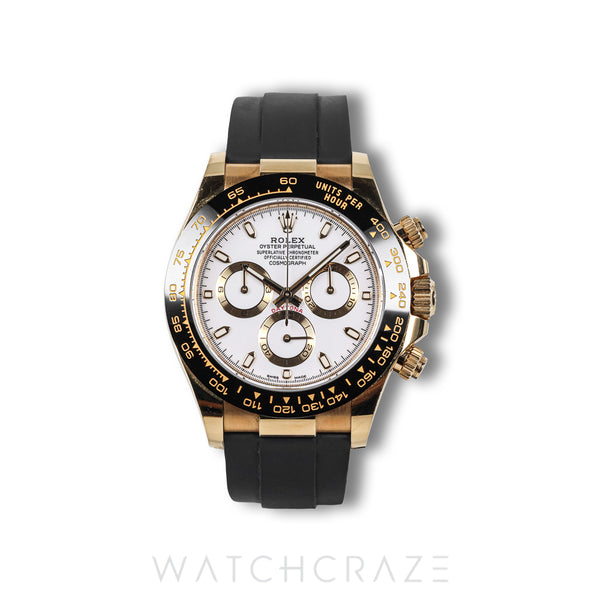 2020 ROLEX COSMOGRAPH DAYTONA YELLOW GOLD WHITE DIAL 40MM 116518LN