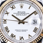 2020 ROLEX DATEJUST TWO TONE YELLOW GOLD AND STEEL WHITE DIAL 36MM 126233