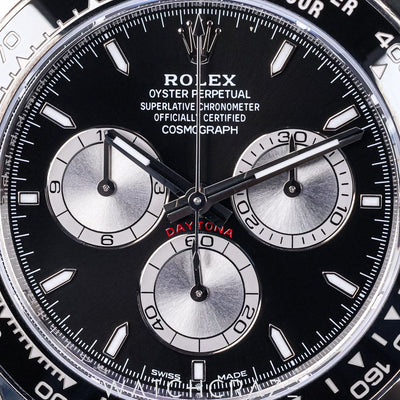 2024 ROLEX COSMOGRAPH DAYTONA WHITE GOLD BLACK DIAL 40MM 126519LN