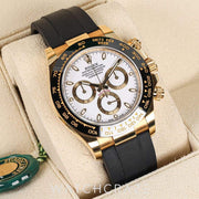 2020 ROLEX COSMOGRAPH DAYTONA YELLOW GOLD WHITE DIAL 40MM 116518LN